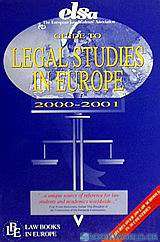 Guide to Legal Studies in Europe 2000-2001